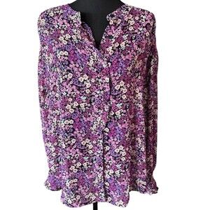Lane Bryant NWT Purple Floral Blouse Womens Plus‎ Size 18
